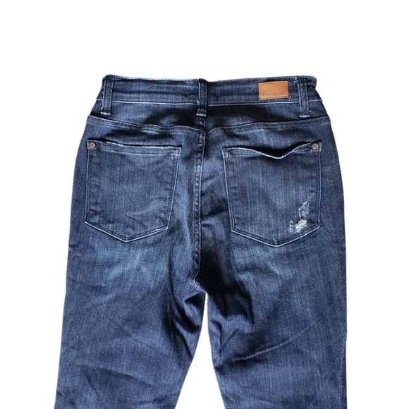 Judy Blue Skinny Fit Dark Wash Cuffed Jean 5 / 27 - Picture 7 of 9